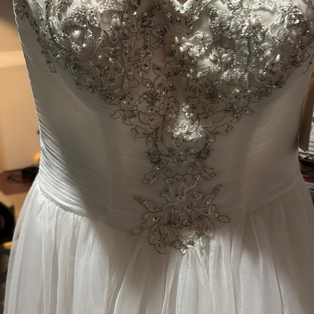 Elegant White Beaded Gown